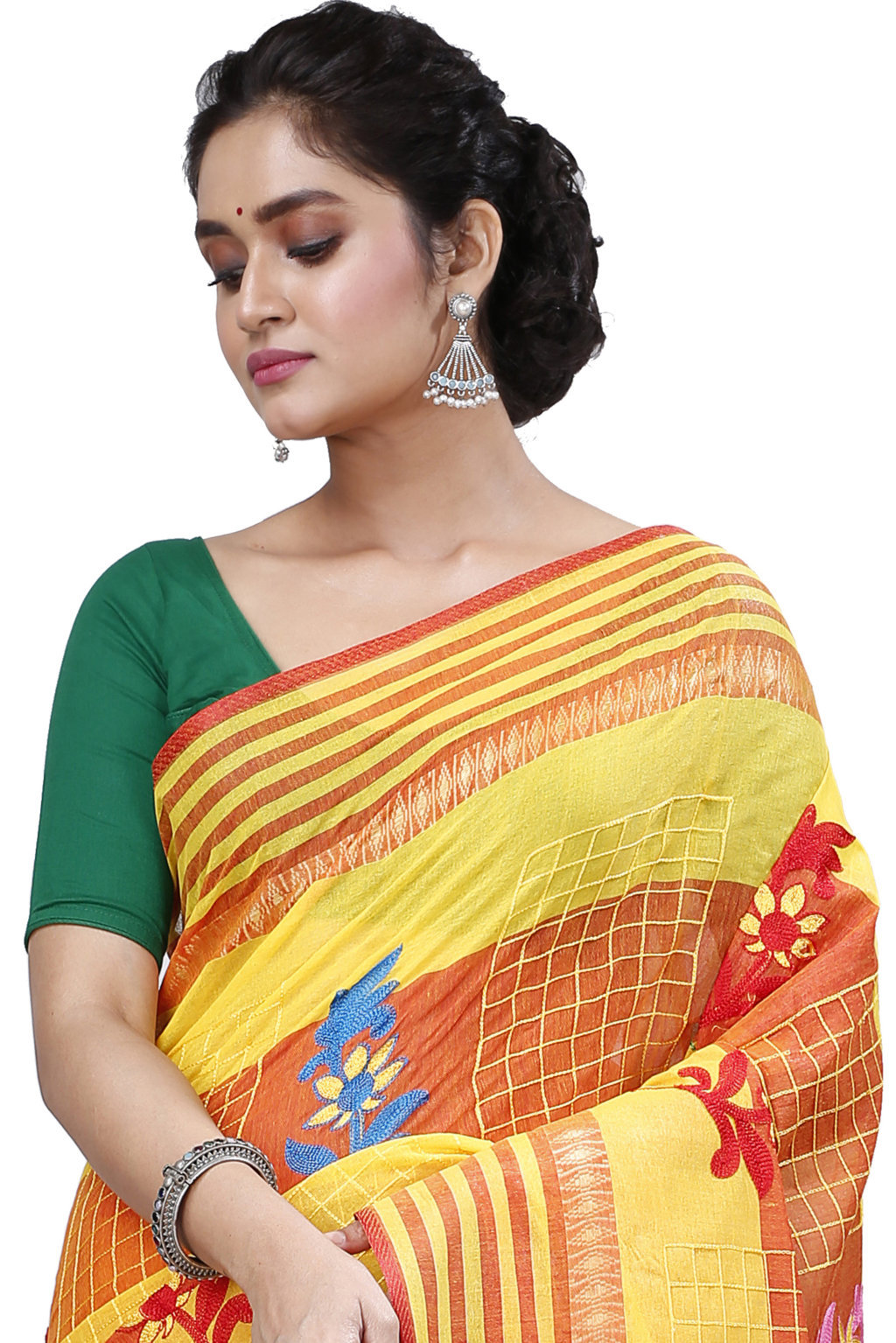 Yellow Pure Cotton Rivka Tant Embroidery (980)